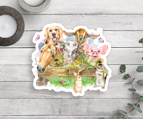 Farm Animals Vinyl Sticker