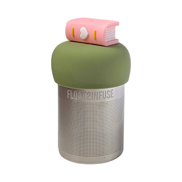 Light Pink Book | Floating Tea Infuser | Green Base | Pink