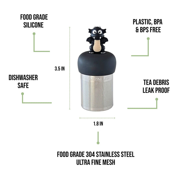 Black Dragon | Floating Tea Infuser | Black Base | Black