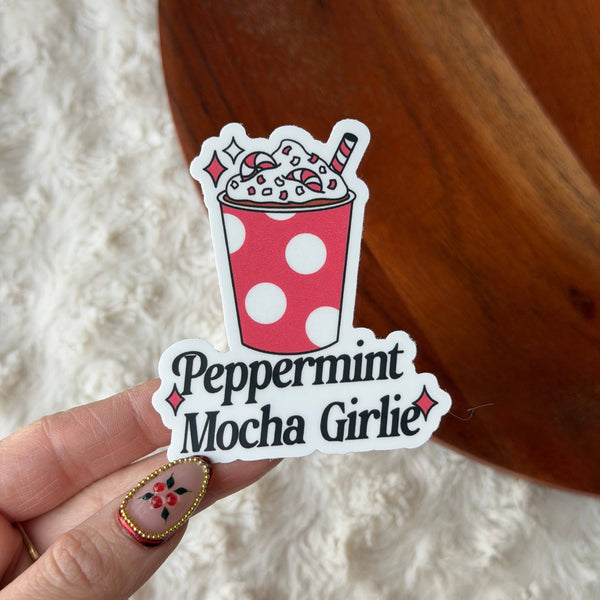 Peppermint Mocha Girlie Sticker