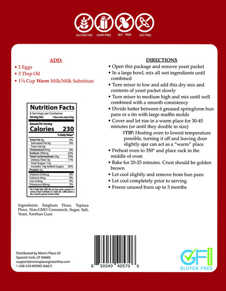 Gluten-Free Hamburger Buns Mix