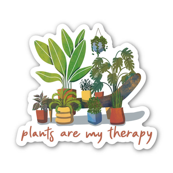 Plants Are My Therapy Sticker
