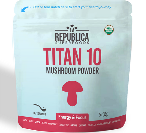La Republica Organic TITAN 10 Full-Fruiting Mushroom Powder
