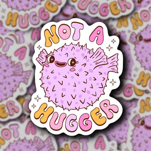 Not a Hugger, Funny Introvert, Mental Health Gifts, Sticker