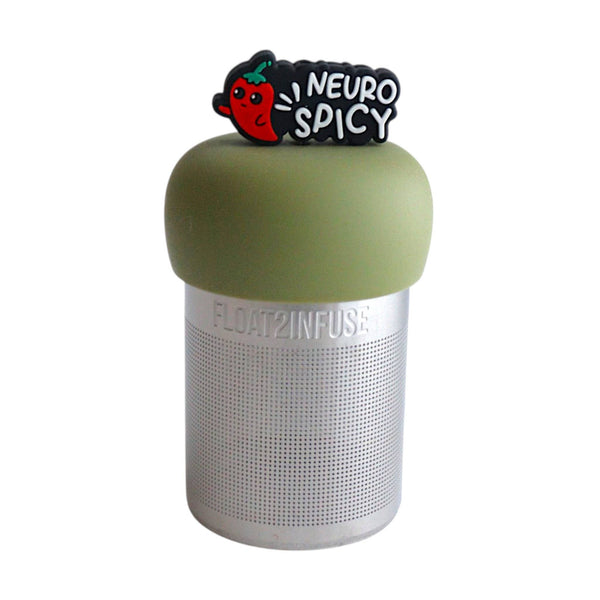 Neurospicy | Floating Tea Infuser | Green Base | Black Icon