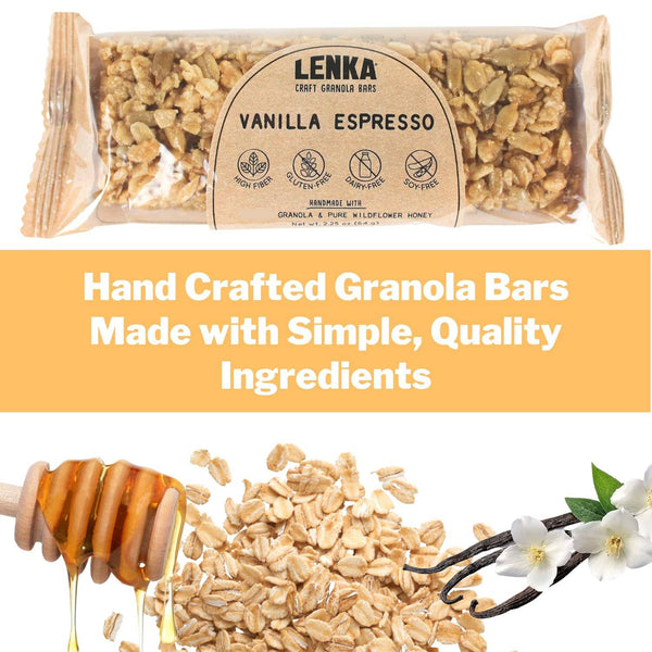 Vanilla Espresso Granola Bar - High Fiber, Dairy Free