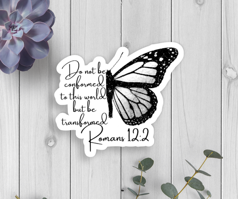 Romans 12:2 Vinyl Sticker