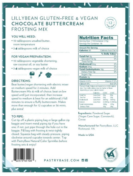 Chocolate Buttercream Frosting Mix (Vegan & Gluten-Free)