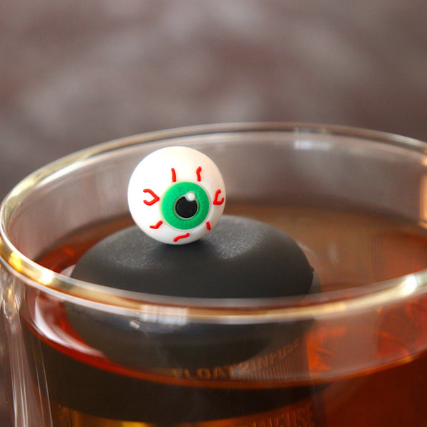Creepy Eye | Floating Tea Infuser | Black Base | White Eye