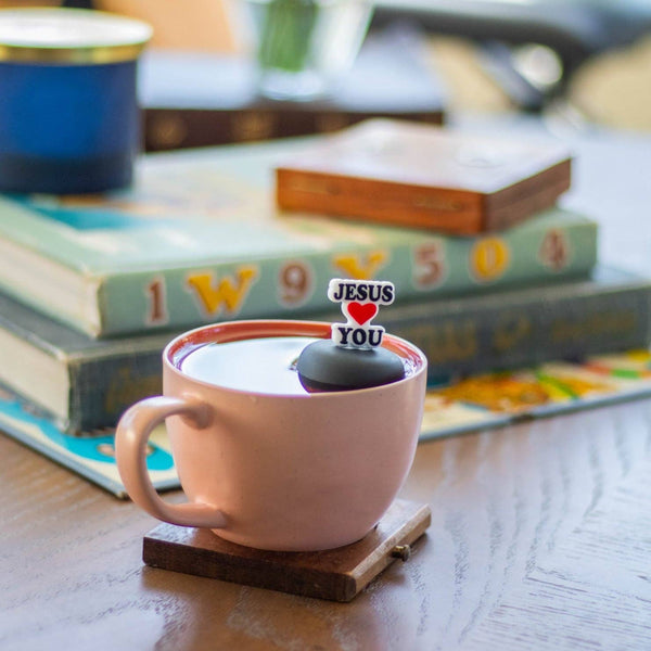 Jesus Loves You | Floating Tea Infuser | Black Base | White