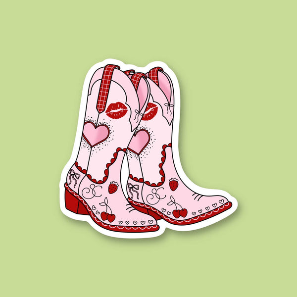 Short and Sweet Cowboy Boots Sticker