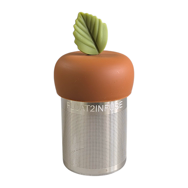 Herb Leaf | Floating Tea Infuser | Light Brown Base | Green