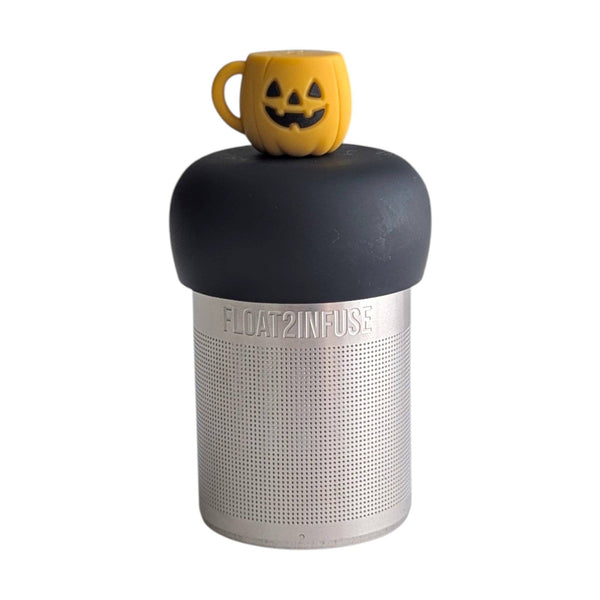 Jack-lantern Mug | Floating Tea Infuser | Black Base |Yellow