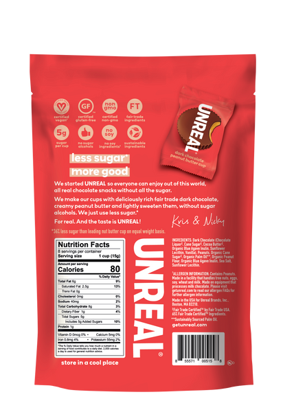 Dark Chocolate Peanut Butter Cups - 6 Bag Case
