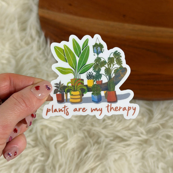 Plants Are My Therapy Sticker