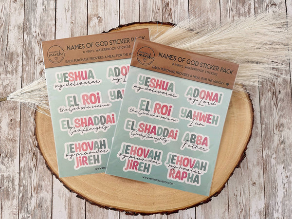 Christian Sticker Sheets | Names of God | Yahweh | Faith