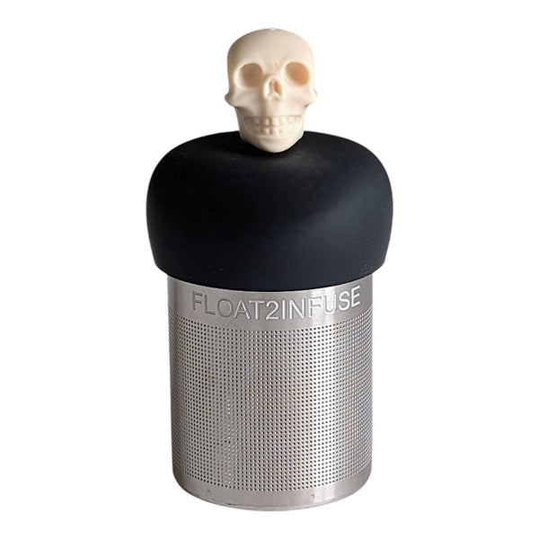 Ivory Skull | Floating Tea Infuser | Black Base | Ivory