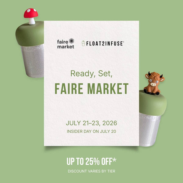 Light Green Cactus | Floating Tea Infuser | Light Brown Base