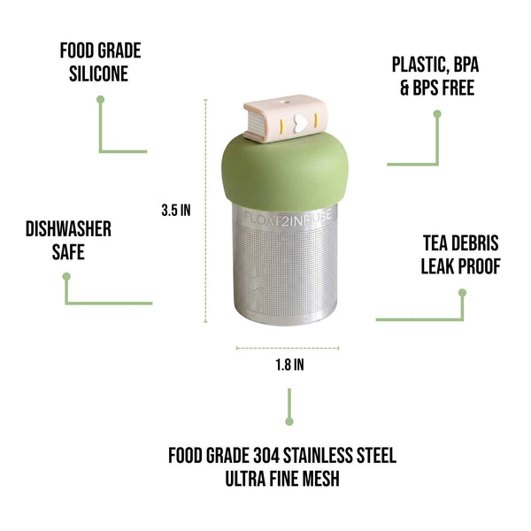 Beige Heart Book | Floating Tea Infuser | Green Base | Beige