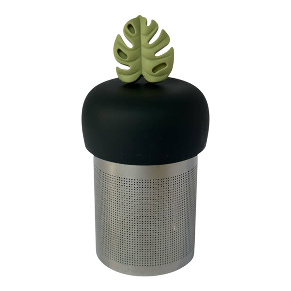 Monstera Leaf | Floating Tea Steeper | Grey Base | Green