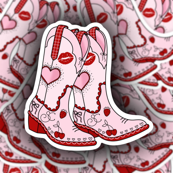 Short and Sweet Cowboy Boots Sticker