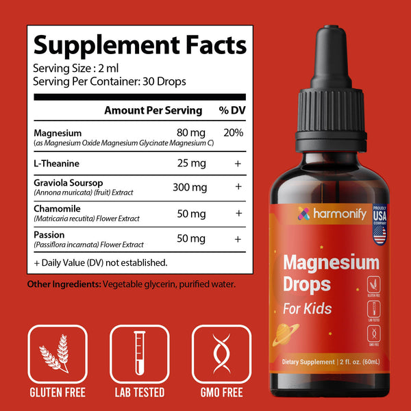 HARMONIFY Magnesium Drops for Kids – Calm & Sleep Support
