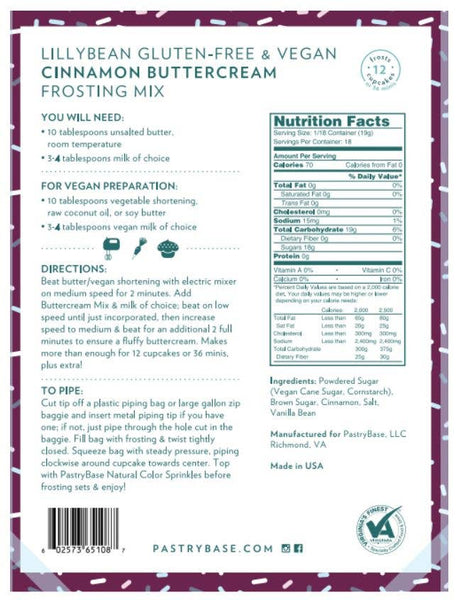 Cinnamon Buttercream Frosting Mix (Vegan & Gluten-Free)