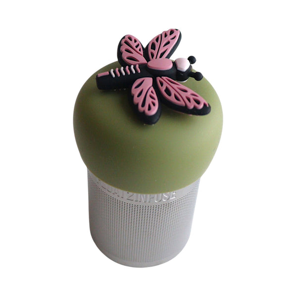 Pink Dragonfly | Floating Tea Infuser | Green Base | Pink