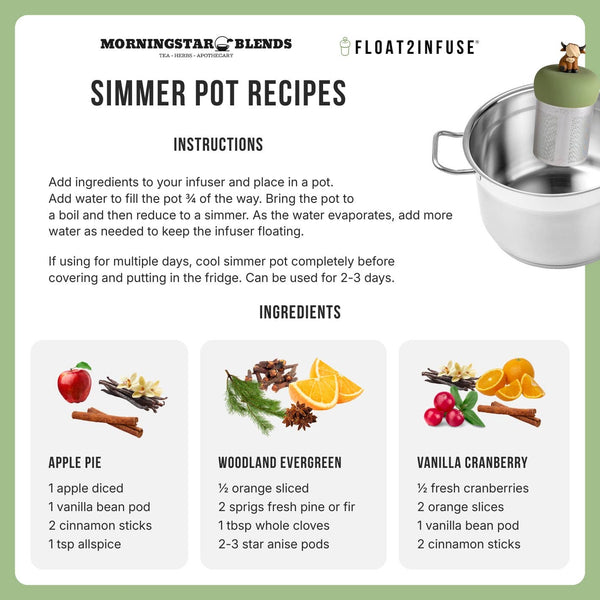 3 Simmer Pot | Pitcher Tea Infuser Recipe | Tea Recipe