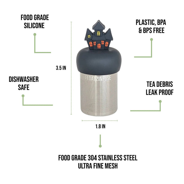 Haunted House | Floating Tea Infuser | Black Base | Black