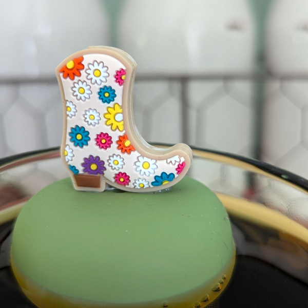 Floral Cowboy Boot | Floating Tea Infuser | Green Base