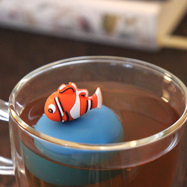 Clown Fish | Floating Tea Infuser | Blue Base | Orange