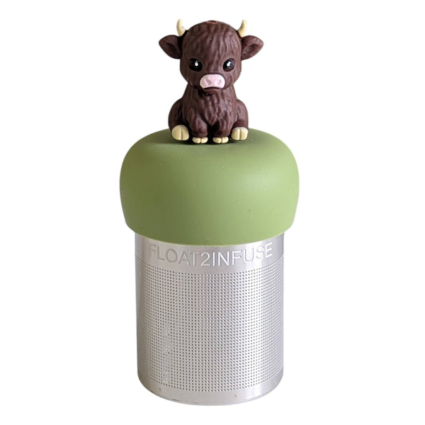 Baby Cow | Floating Tea Infuser | Green Base | Brown Cow