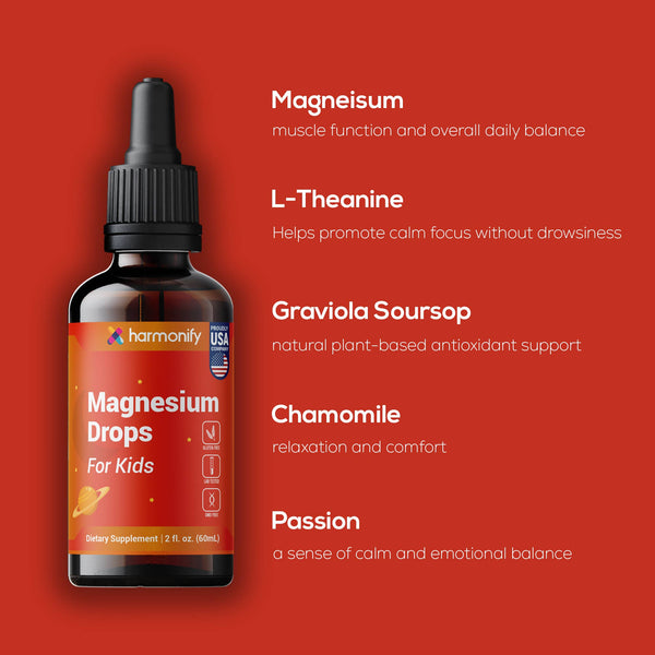HARMONIFY Magnesium Drops for Kids – Calm & Sleep Support