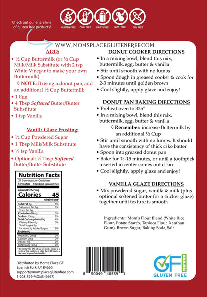 Gluten-Free Mini Vanilla Donut Mix