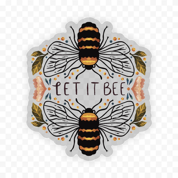 "Let it bee" clear sticker