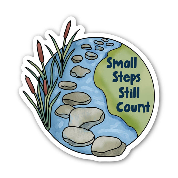 Small Steps Still Count Sticker