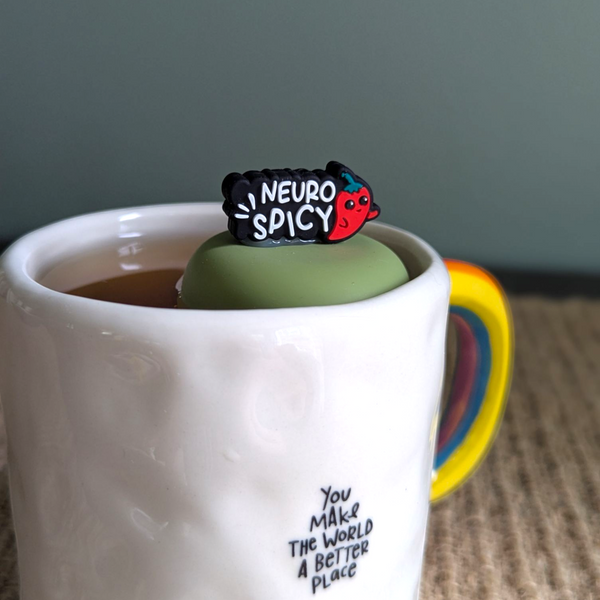 Neurospicy | Floating Tea Infuser | Green Base | Black Icon