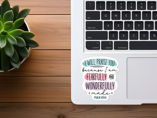 Fearfully & Wonderfully Made | Christian Sticker | Bible