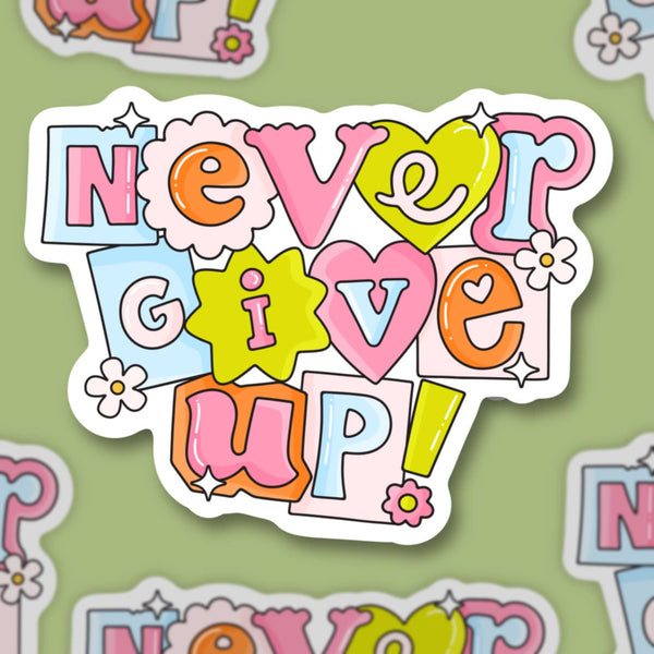 Never Give Up, Retro Front Sticker