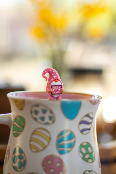 Best Mom Gnome | Floating Tea Infuser | Green Base | Pink