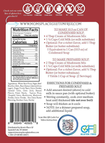 Gluten-Free Cream of Mushroom Soup Mix