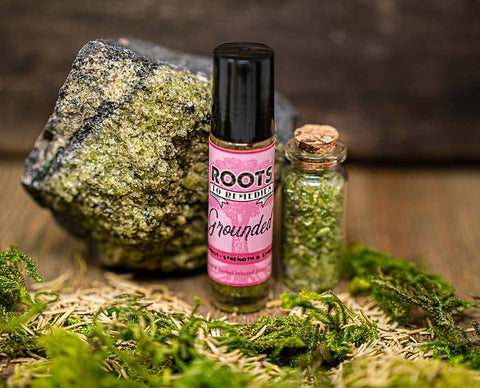 Grounded Crystal and Herbal Infused Roller
