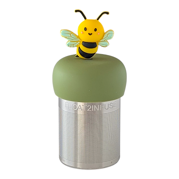 Floating Bumble Bee Tea Infuser I Green Base