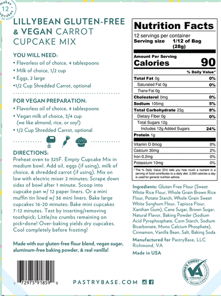 Carrot Cupcake Mix (Vegan & Gluten-Free)