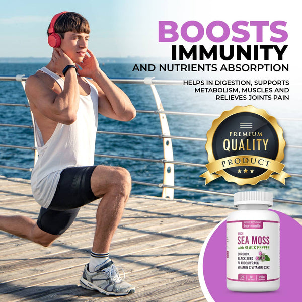 Sea Moss Black Seed Burdock Bladderwrack Vitamin D3 & K2
