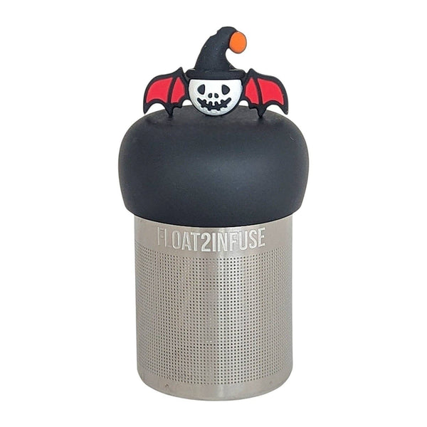 Skull Bat | Floating Tea Infuser | Black Base | White & Red