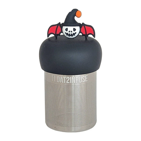Skull Bat | Floating Tea Infuser | Black Base | White & Red