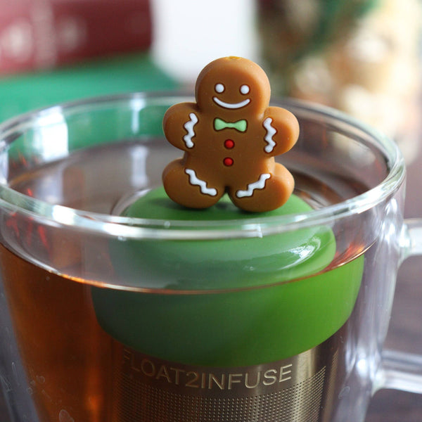 Gingerbread Man | Floating Tea Infuser | Green Base | Brown