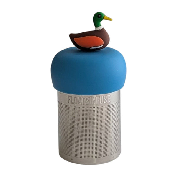 Mallard Duck | Floating Tea Infuser | Blue Base | Brown